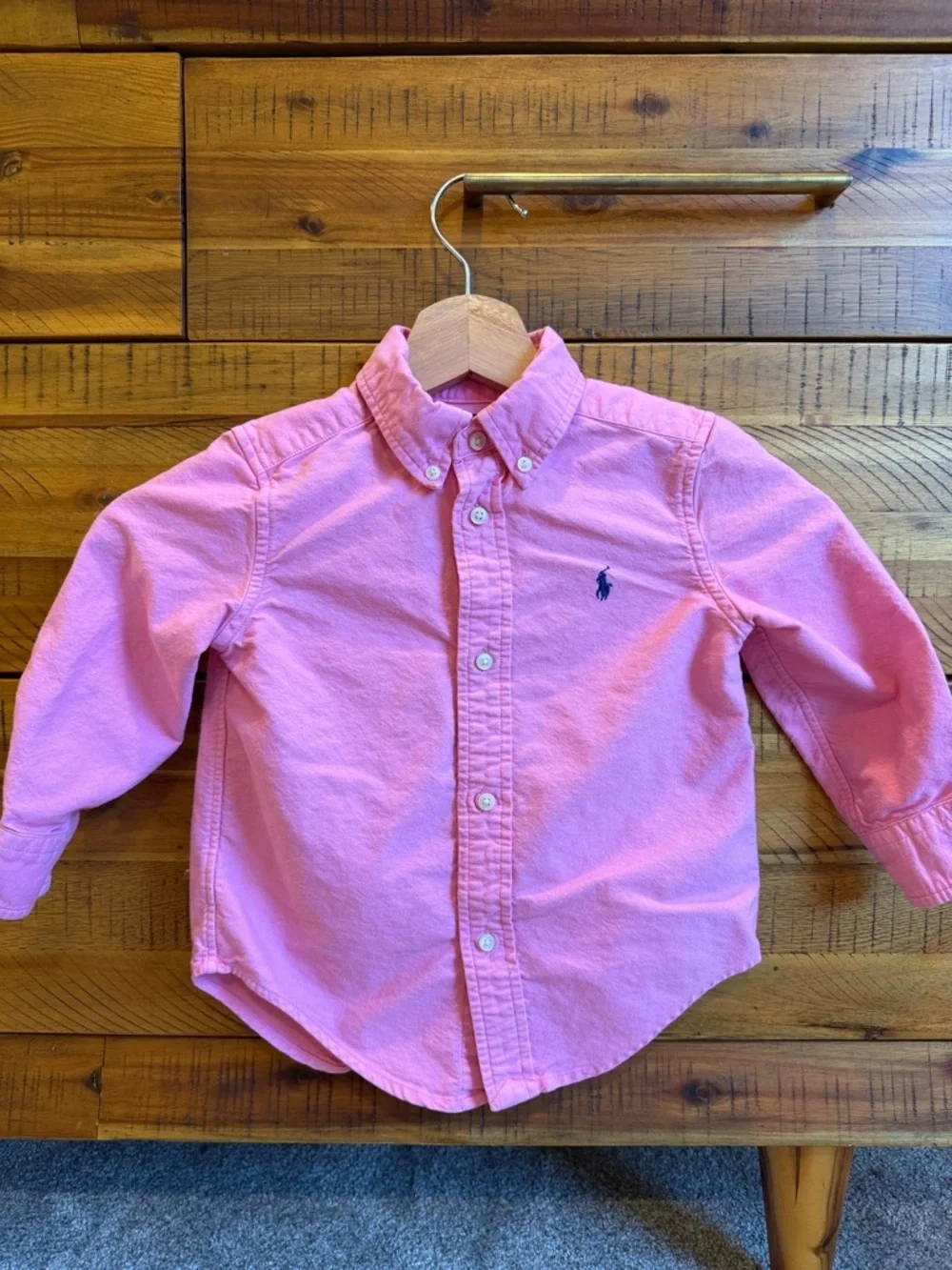 Ralph Lauren Pink Button-Down Oxford Shirt for Kids